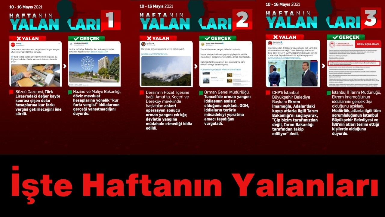 İşte Haftanın Yalanları