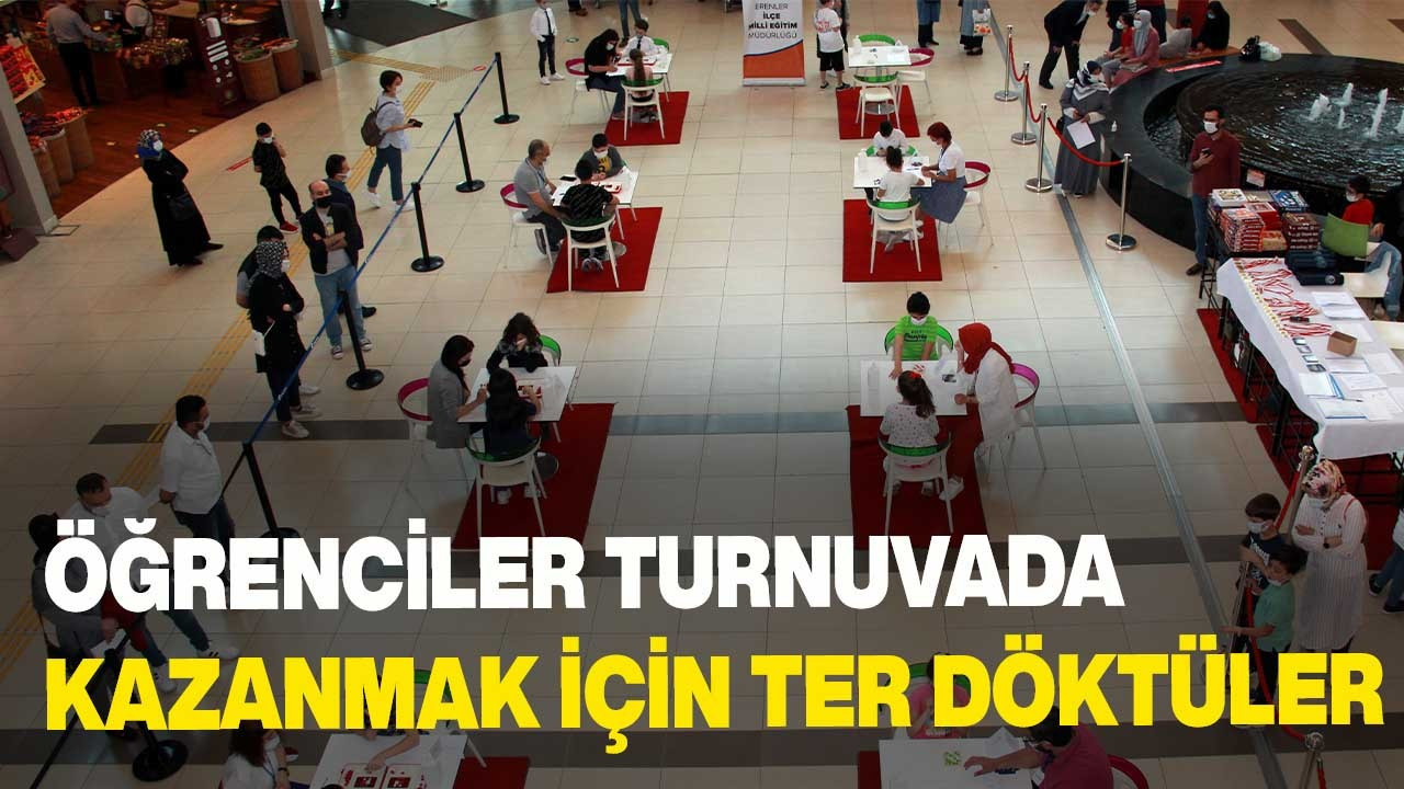 Öğrenciler turnuvada kazanmak için ter döktüler