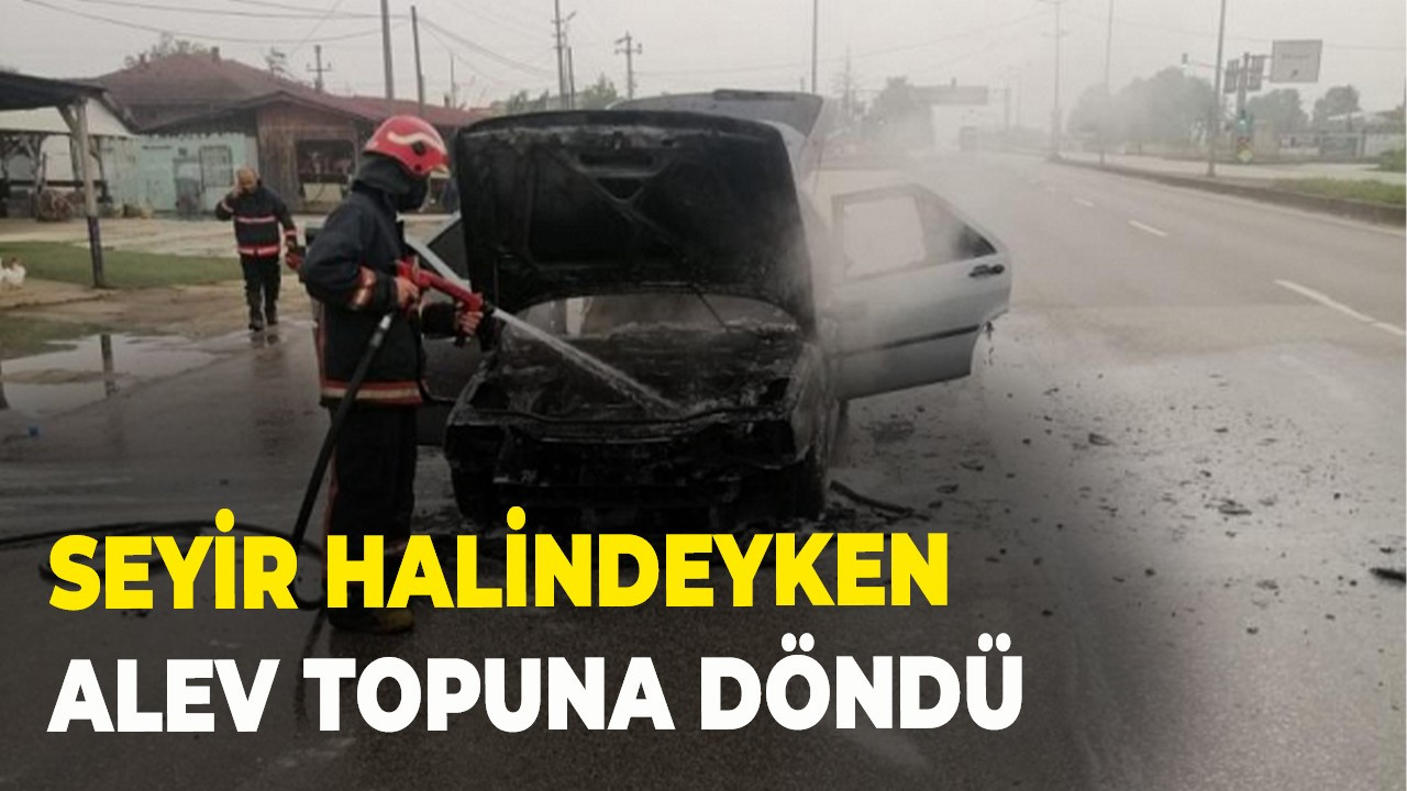 Seyir halindeyken alev topuna döndü