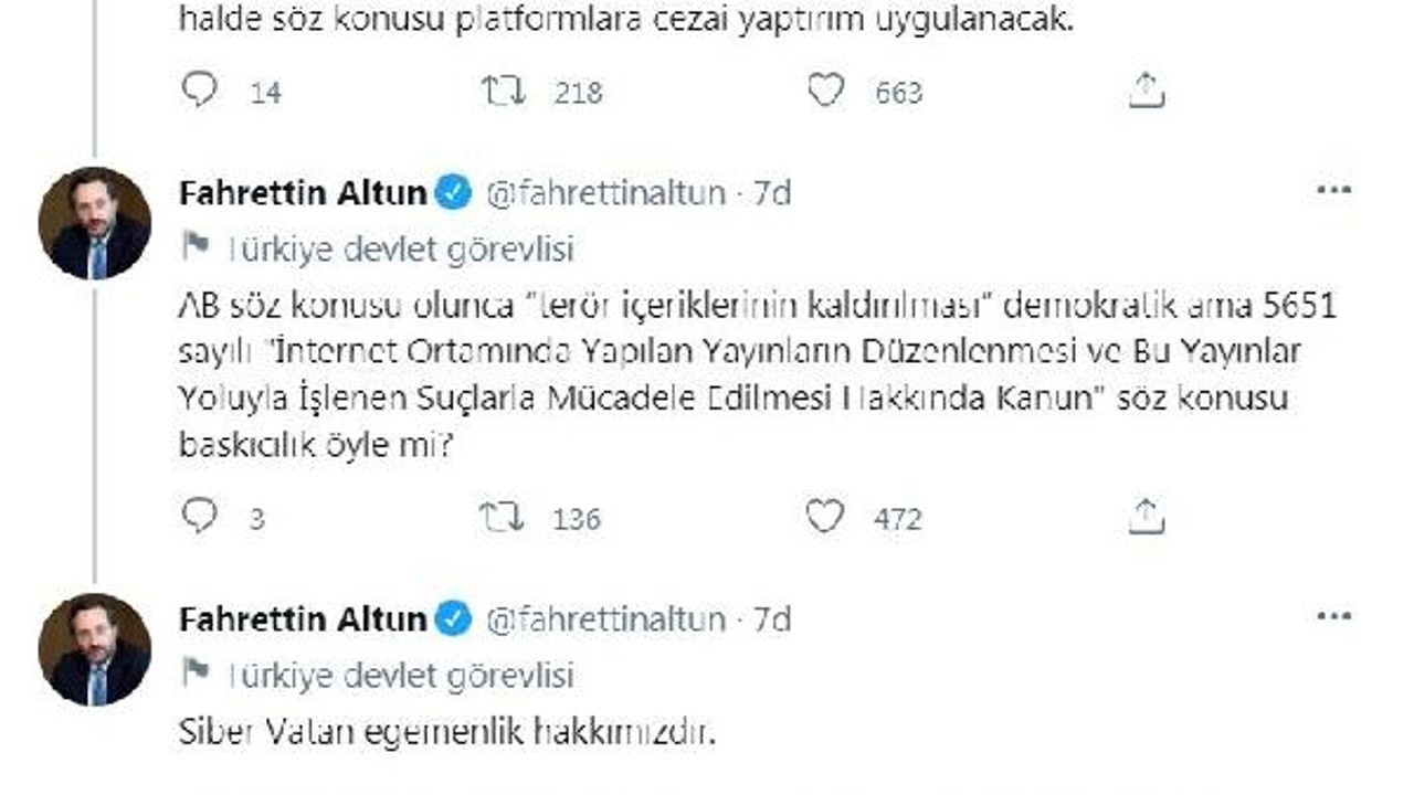 İletişim Başkanı Altun: Her türlü terör destekçiliğini bertaraf edeceğiz