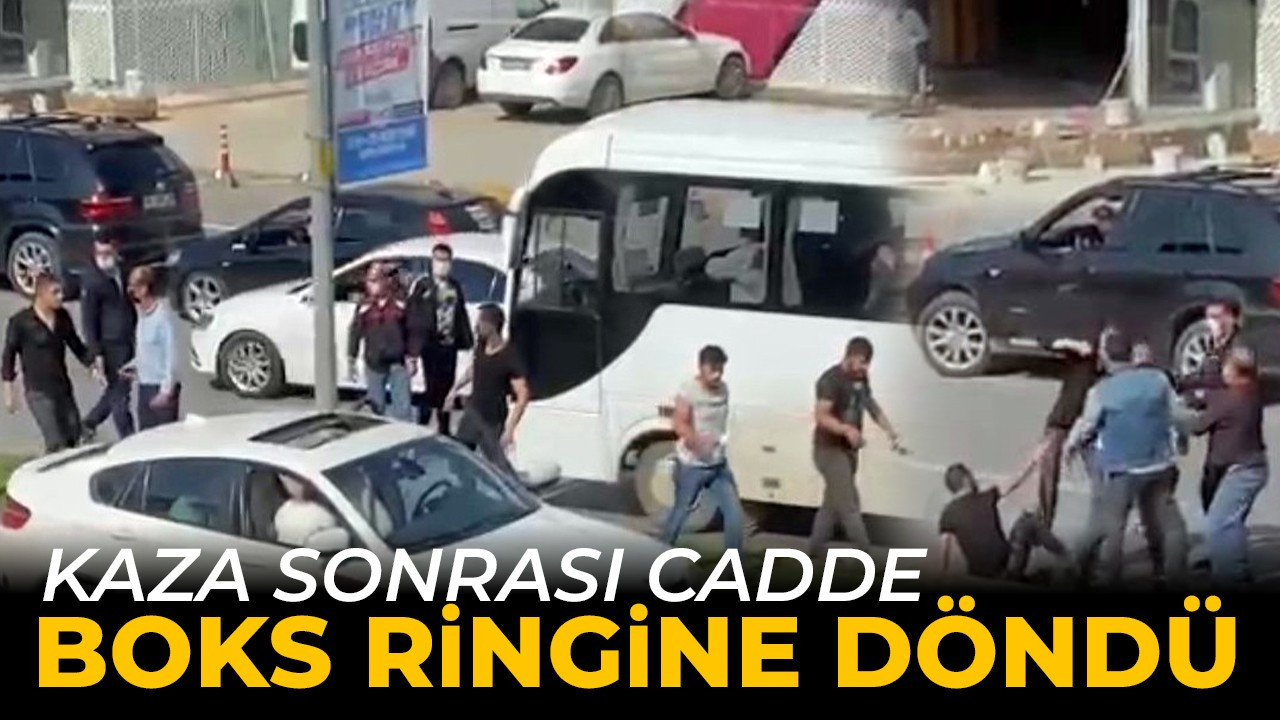 Kaza sonrası cadde boks ringine döndü