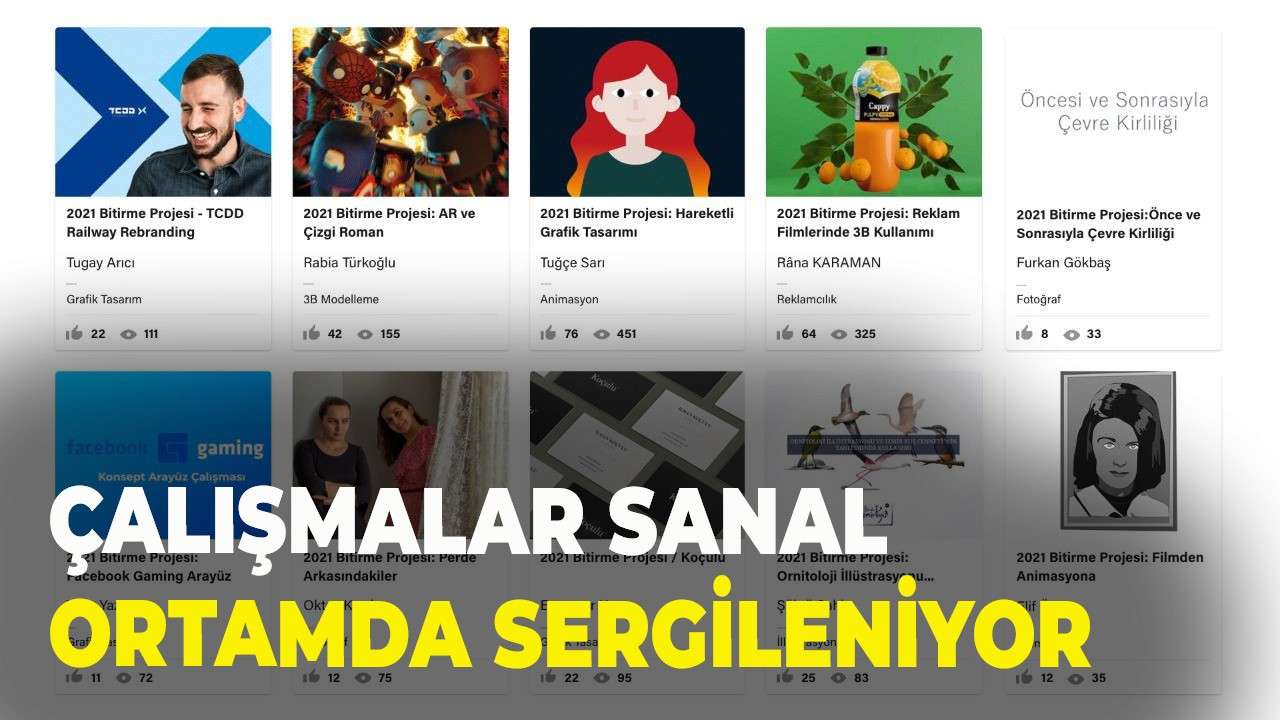 Çalışmalar sanal ortamdan sergileniyor