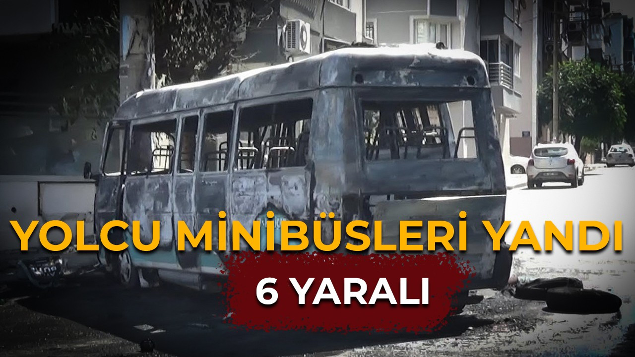 Çarpışan şehir içi yolcu minibüsleri yandı: 6 yaralı