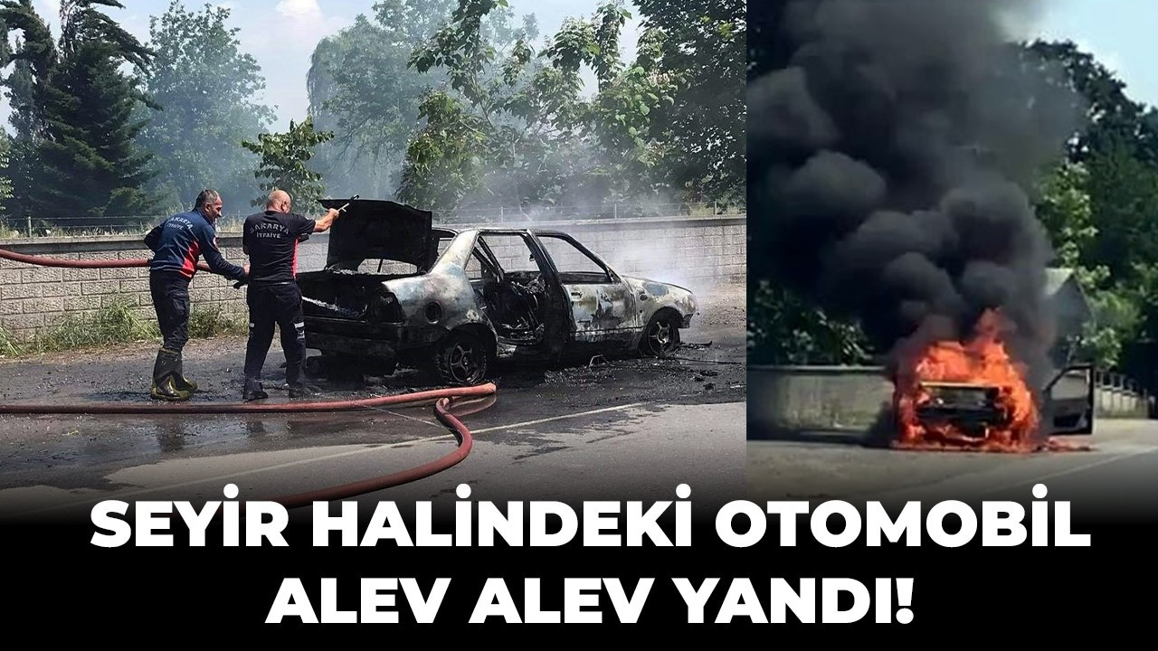 Seyir halindeki otomobil alev alev yandı!