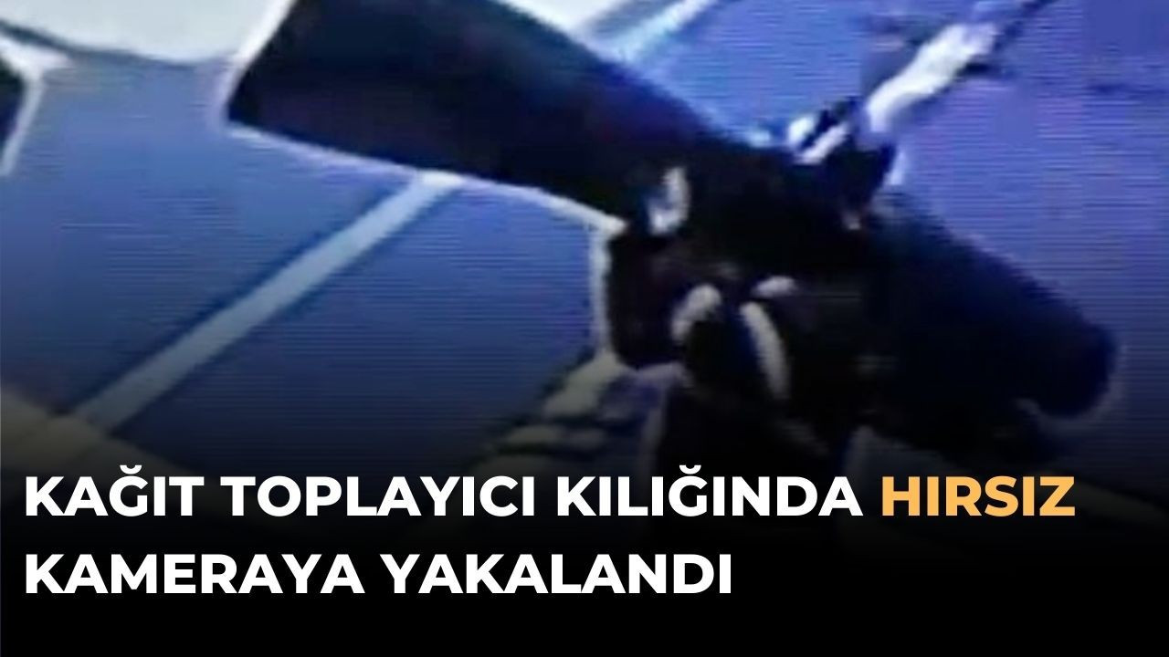 Kağıt toplayıcı kılığında hırsızlık kamerada