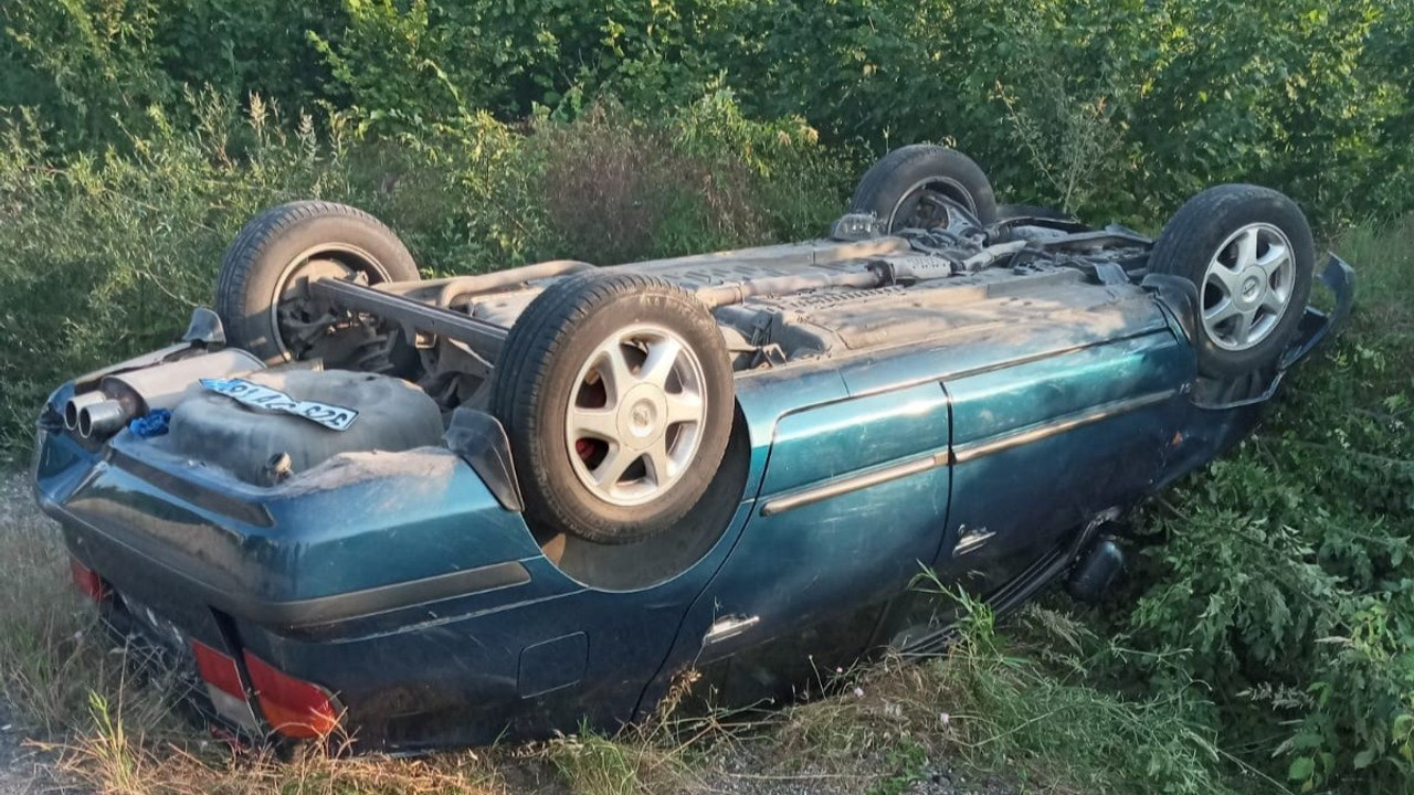 Zonguldak'ta Otomobil takla attı: 2 yaralı