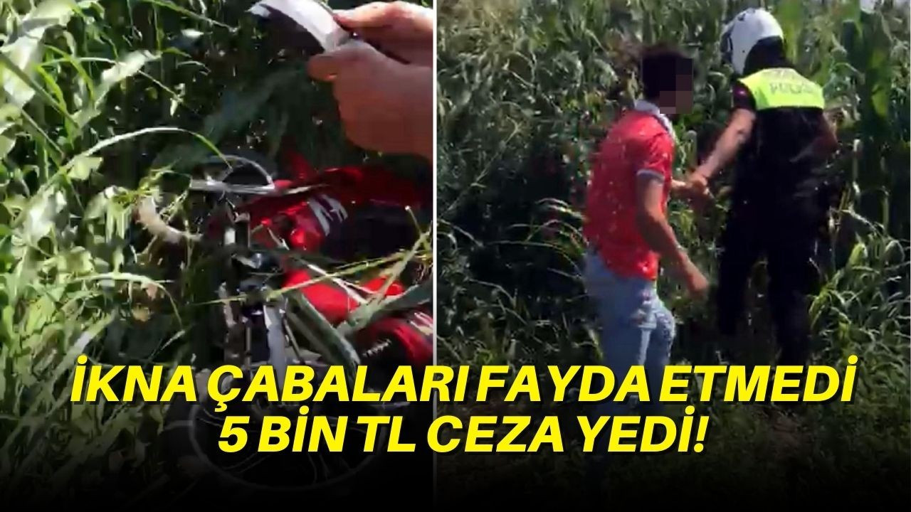 İkna çabaları fayda etmedi, 5 bin TL ceza yedi