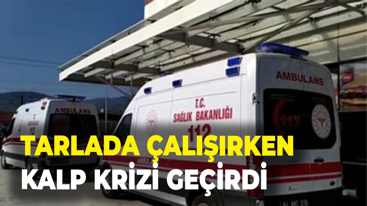 Tarlada çalışırken kalp krizi geçirdi