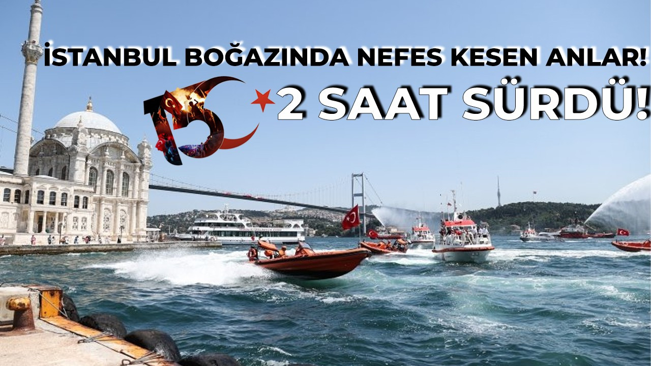 İstanbul boğazında nefes kesen anlar! 2 saat sürdü!