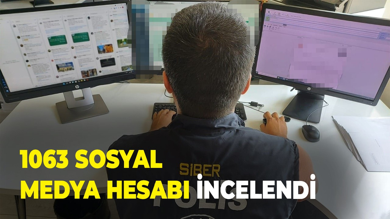 1063 Sosyal medya hesabı incelendi