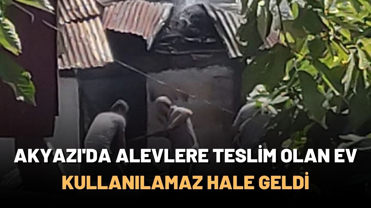 Alevlere teslim olan ev kullanılmaz hale geldi