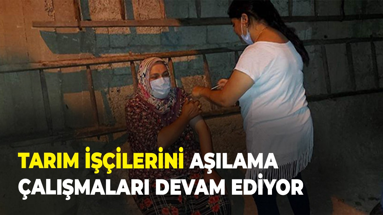 Tarım işçilerini aşılama çalışmaları devam ediyor