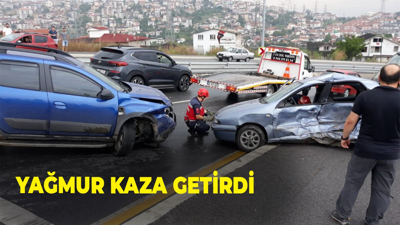 Yağmur kaza getirdi