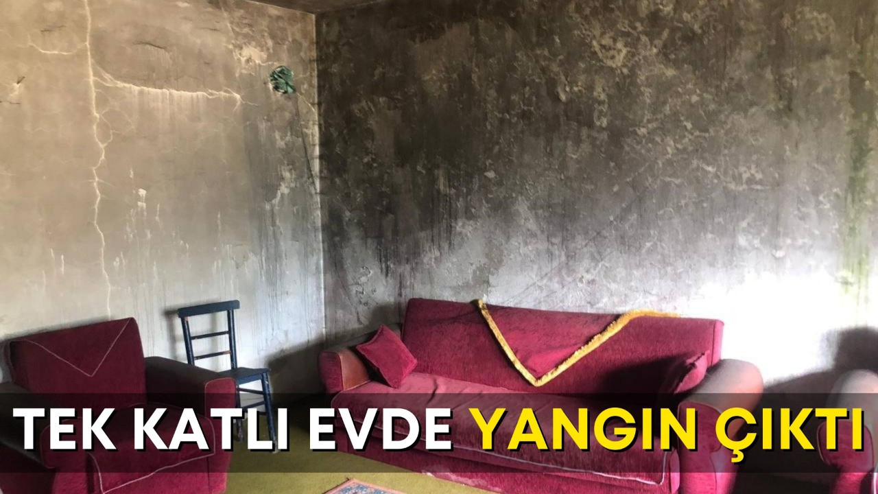 Tek katlı evde yangın!