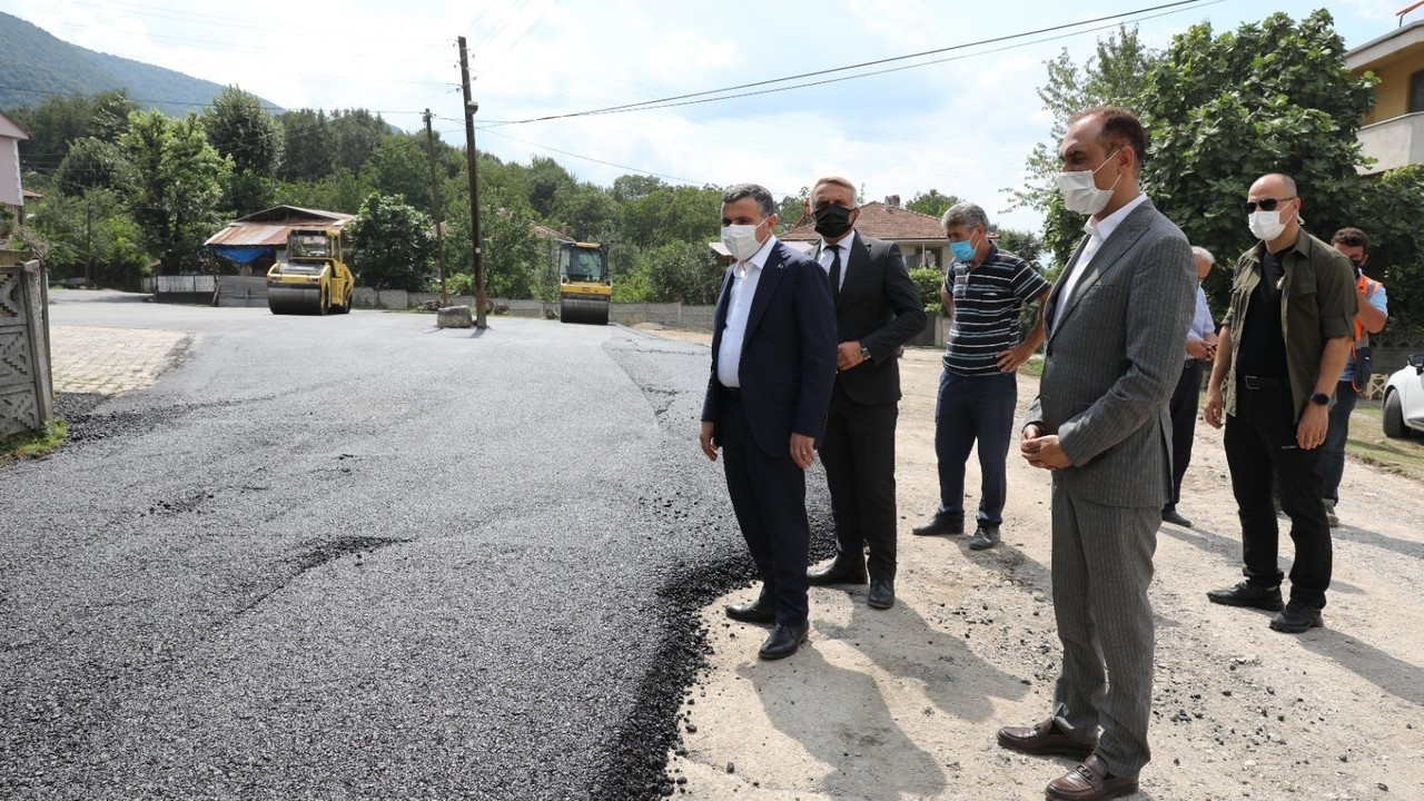 Vali Atay, yol çalışmalarını ziyaret etti