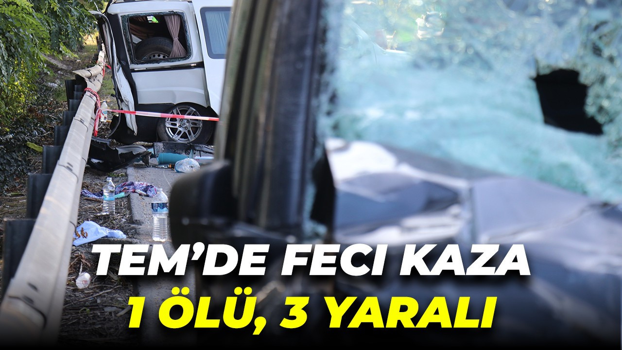 TEM’de feci kaza: 1 ölü, 3 yaralı