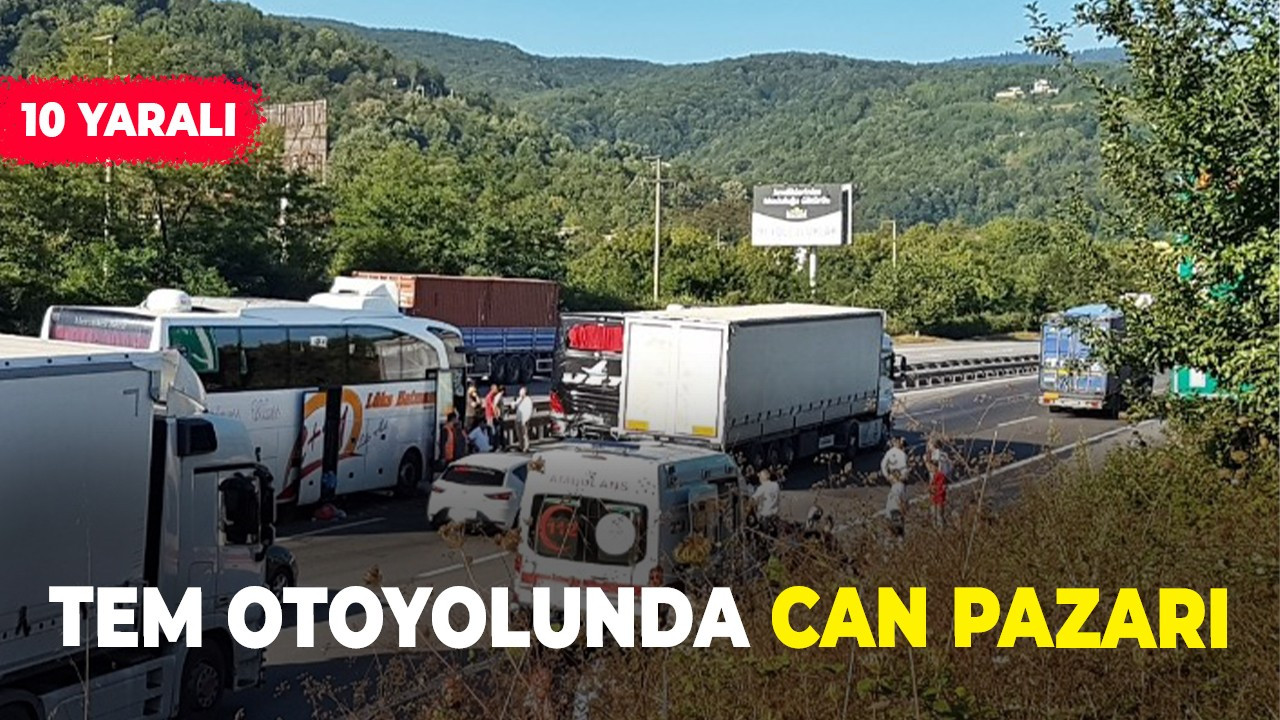 Sakarya'da 7 araç birbirine girdi: 10 yaralı