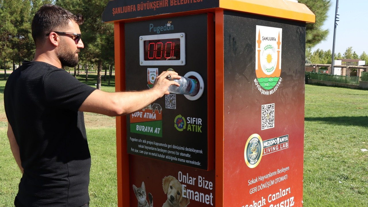 Şanlıurfa’da sokak hayvanları “mamamatik” ile beslenecek