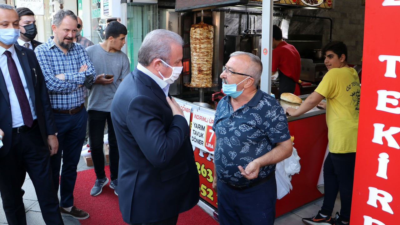 TBMM Başkanı Şentop, memleketi Tekirdağ'da esnaf ziyareti yaptı
