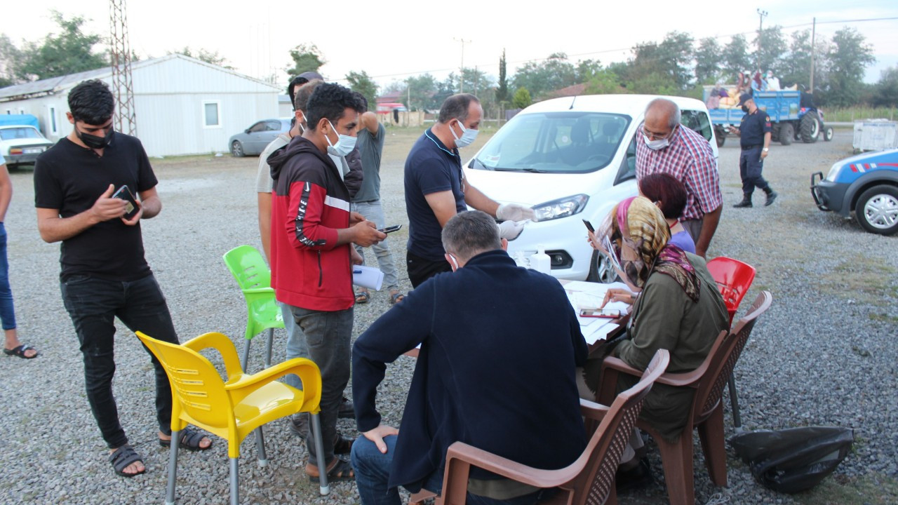 Mevsimlik tarım işçileri aşılandı