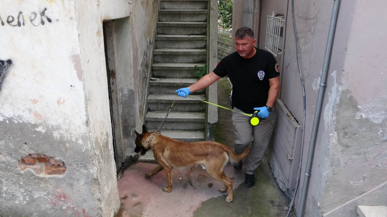 Metruk binadaki uyuşturucuyu narkotik köpeği buldu