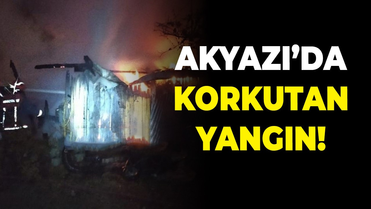 Akyazı’da korkutan yangın!