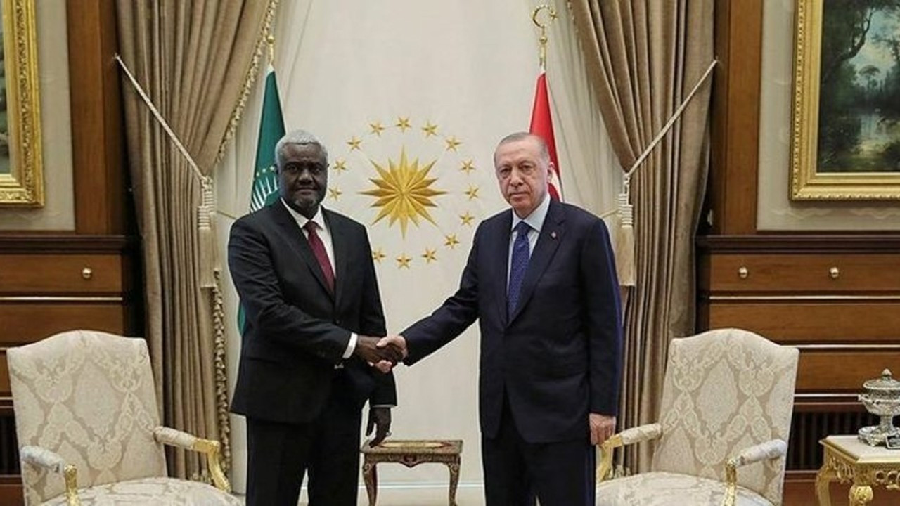 Cumhurbaşkanı Erdoğan Afrika Birliği Komisyonu Başkanı Moussa Faki Mahamat’ı kabul etti