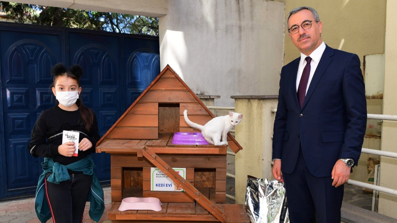 Küçük Eylül kedi evine kavuştu