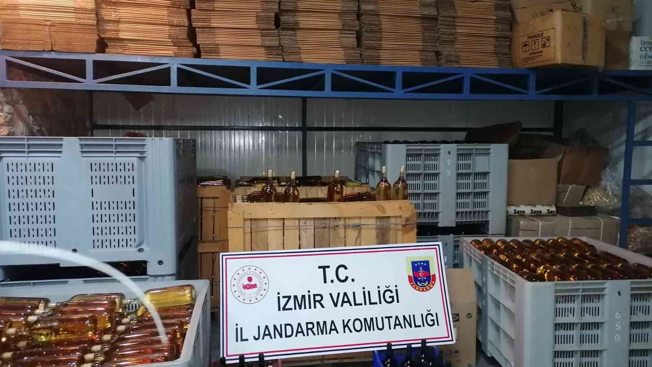 Jandarmadan 180 bin liralık bandrolsüz içki operasyonu