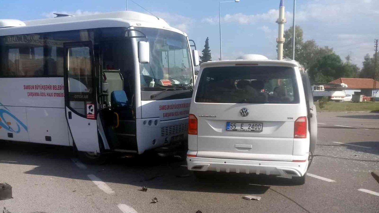 Samsun’da zincirleme trafik kazası: 5 yaralı