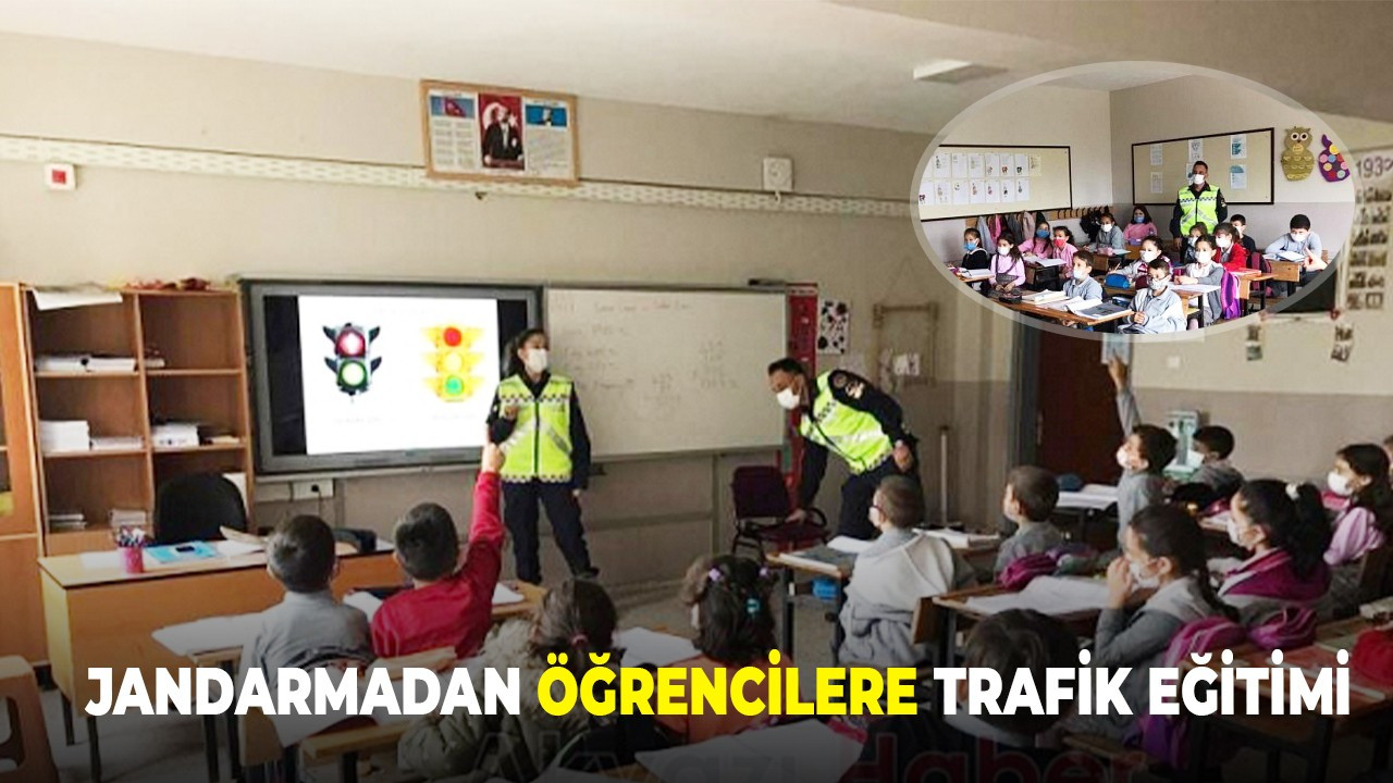 Jandarmadan öğrencilere trafik eğitimi