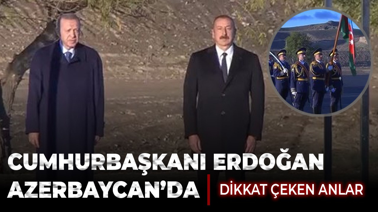 Cumhurbaşkanı Erdoğan Azerbaycan'da resmi törenle karşılandı