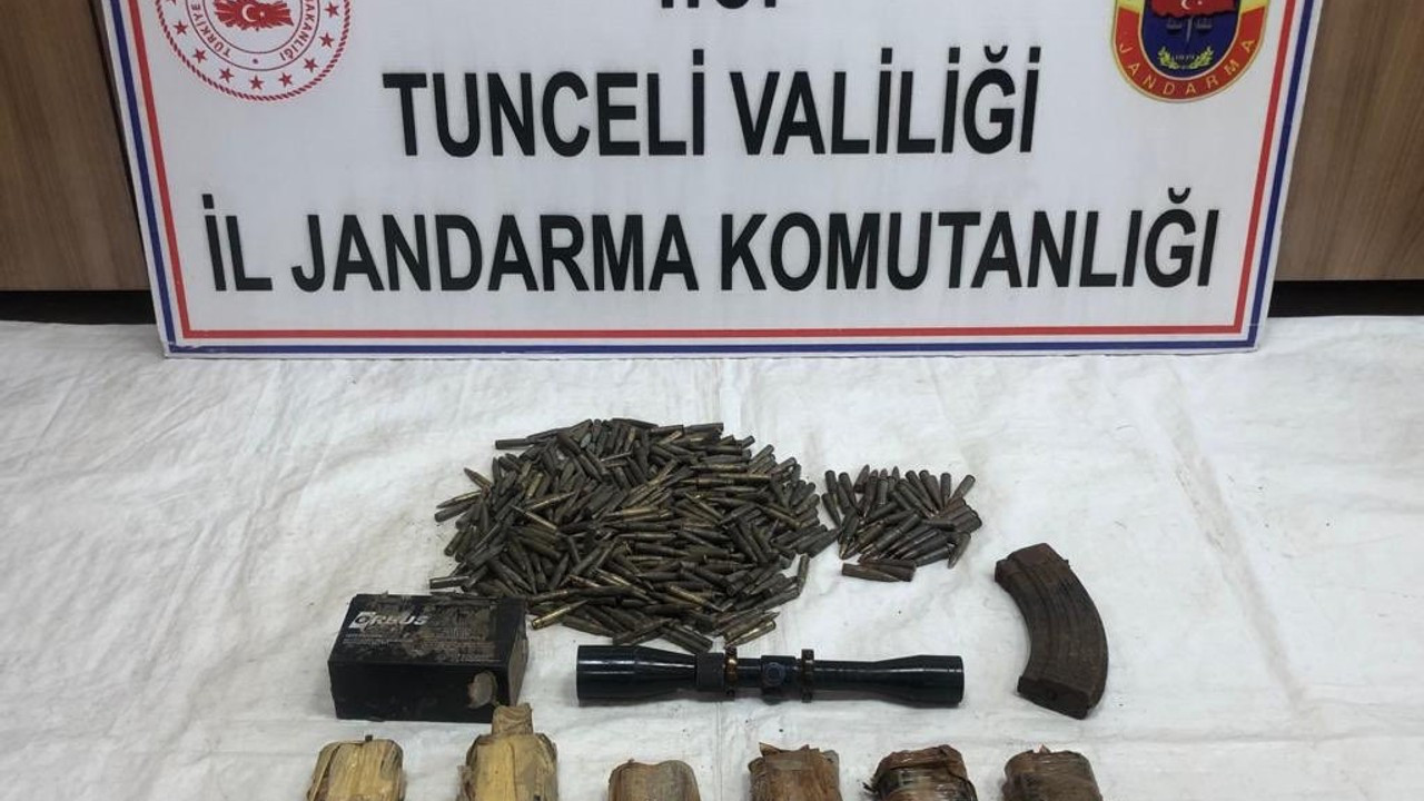 Tunceli'de teröristlerce kullanılan sığınakta mühimmat ele geçirildi