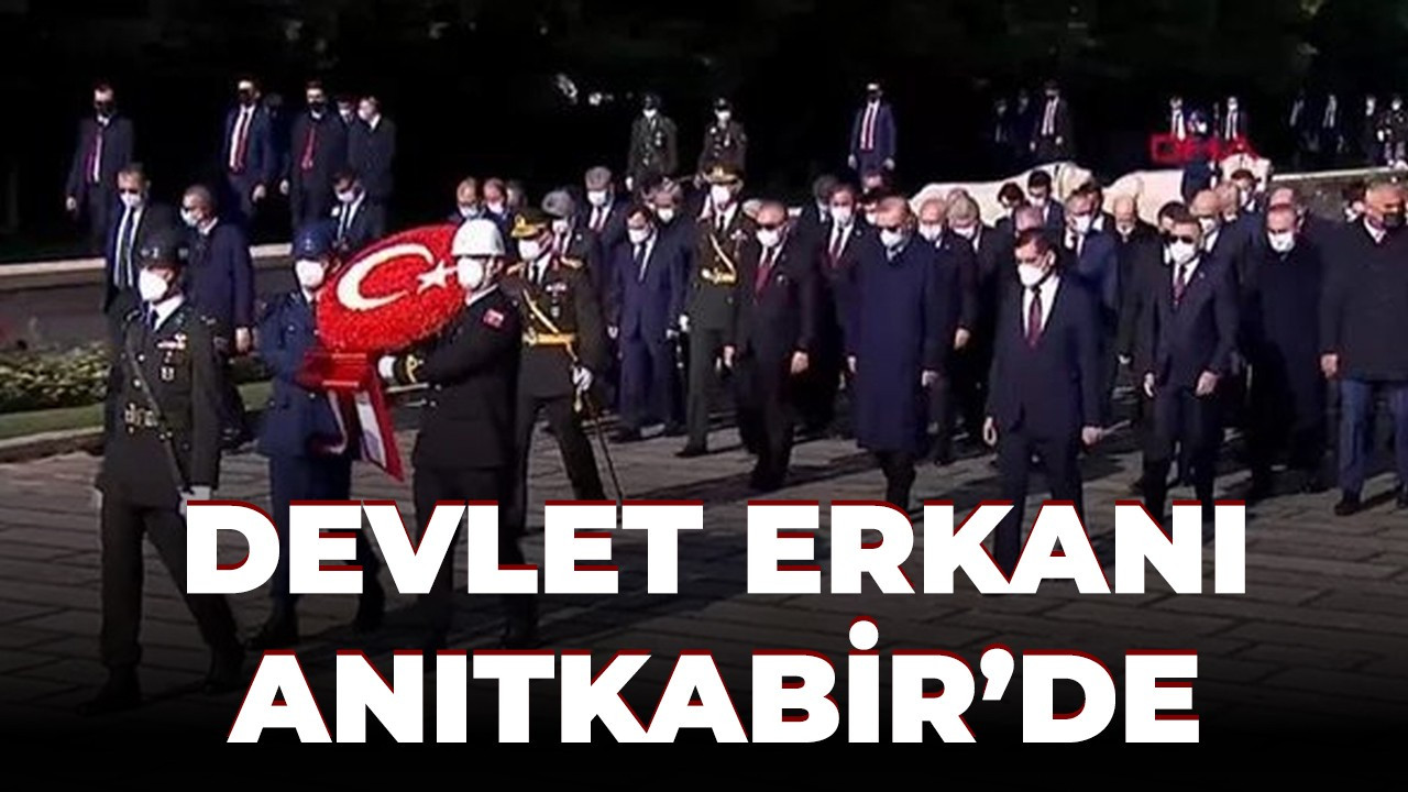 Cumhurbaşkanı Erdoğan ve devlet erkanı Anıtkabir'de