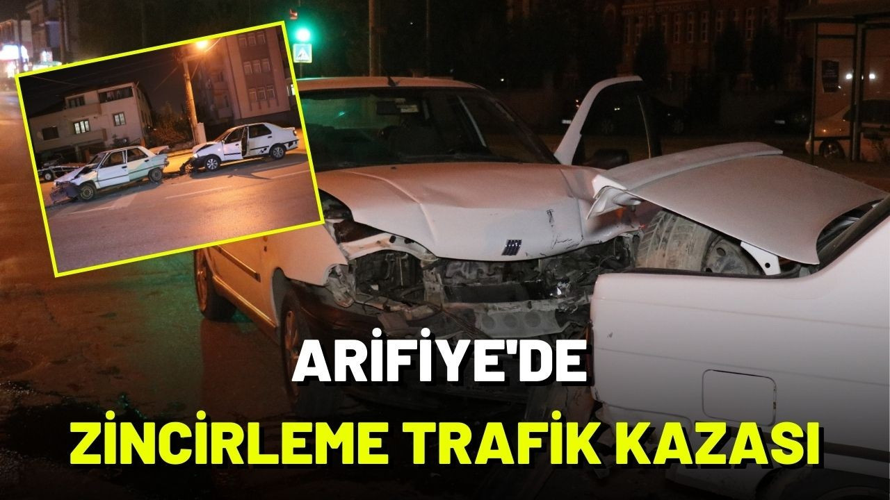 Sakarya'da zincirleme kaza: 1 yaralı