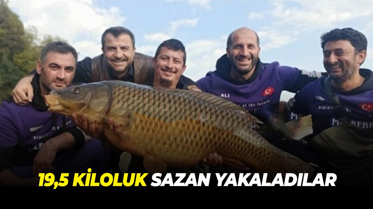 19,5 kiloluk sazan yakaladılar