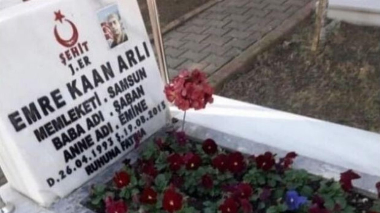 Şehit mezarına 'PKK' yazıp küfürlü paylaşım yapan alçak yakalandı