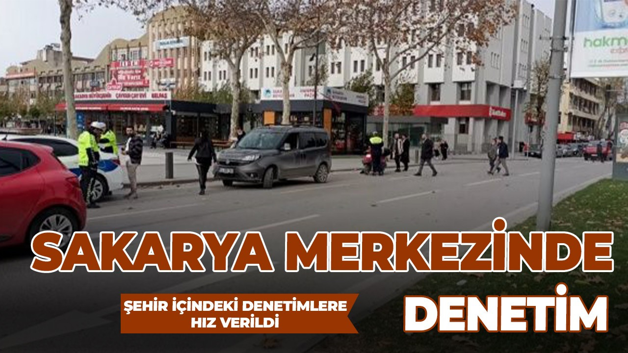 Şehir merkezinde trafik ekiplerinden denetim