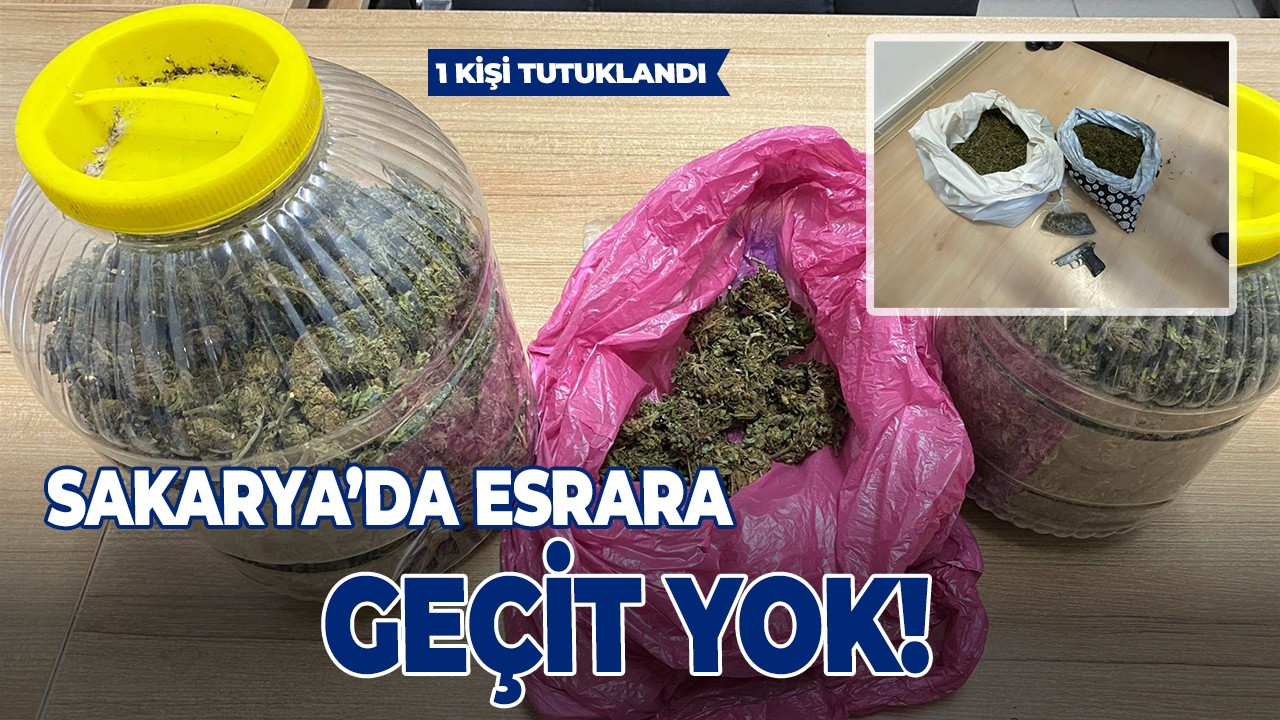 Sakarya’da 9 kilo 730 gram esrar ele geçirildi