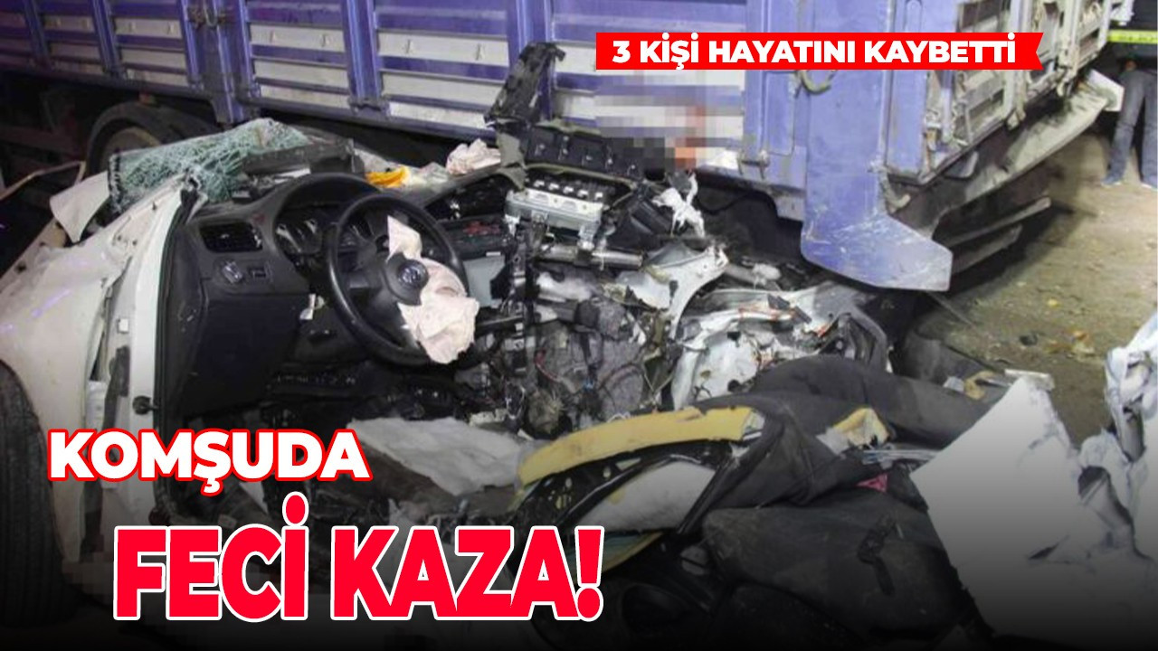 Komşuda feci kaza