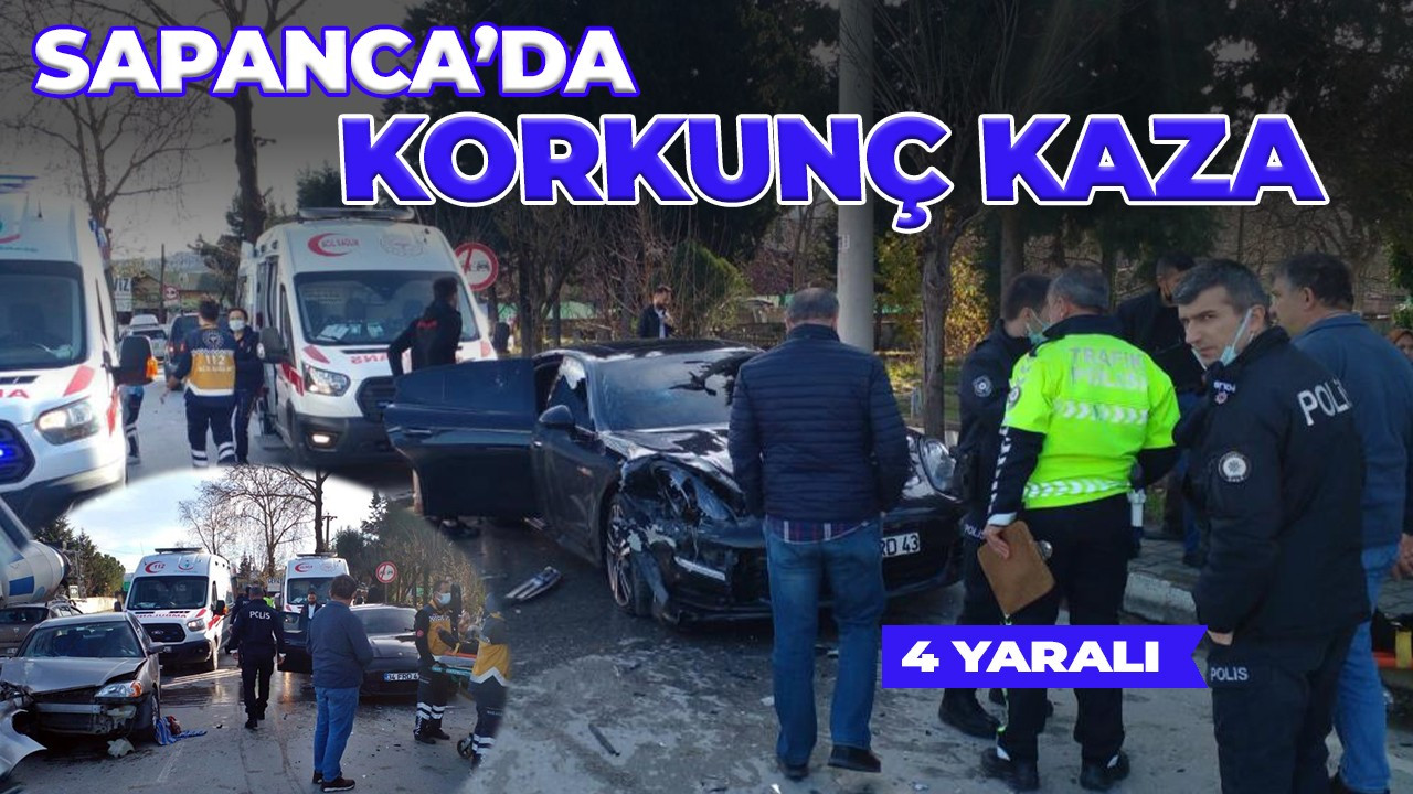 Lüks otomobil, karşı yönden gelen otomobille çarpıştı