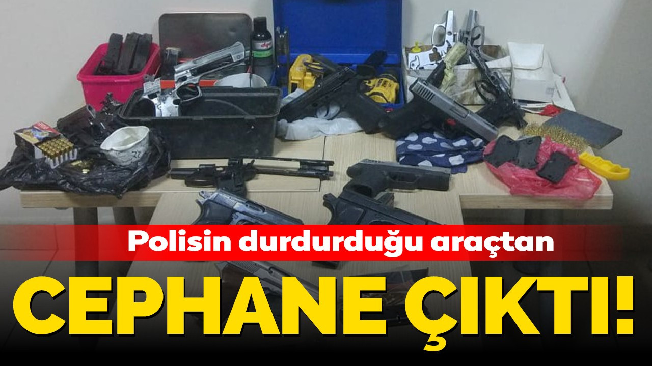 Polisin durdurduğu araçtan cephane çıktı!