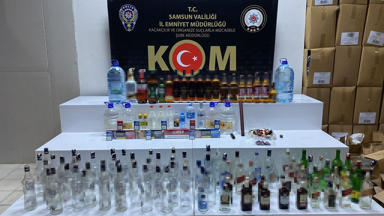 Samsun'da sahte içki operasyonu: 2 gözaltı