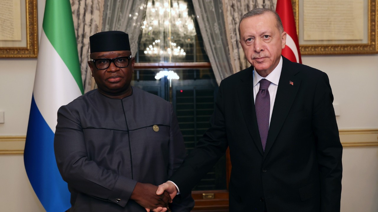 Cumhurbaşkanı Erdoğan, Sierra Leone Cumhurbaşkanı Julius Maada Bio ile görüştü