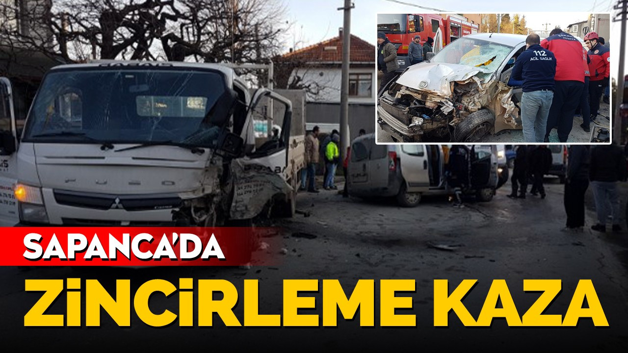 Sapanca'da zincirleme kaza: 2 yaralı 