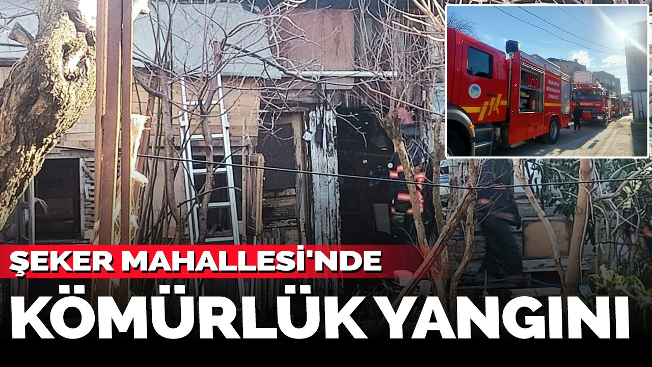 Şeker Mahallesi'nde kömürlük yangını