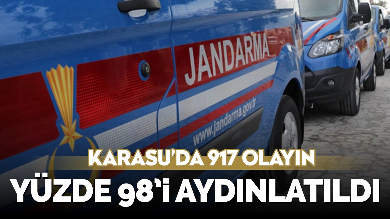 Karasu'da 917 olayın yüzde 98’i aydınlatıldı