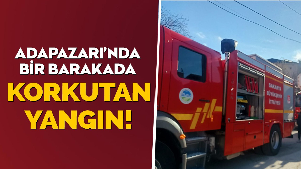 Adapazarı'nda bir barakada korkutan yangın!