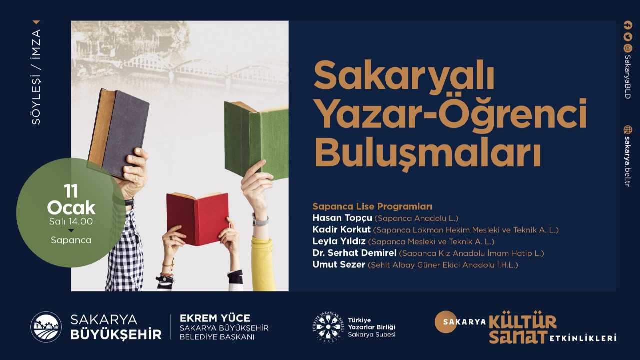 Sakaryalı yazarlar Sapanca’da öğrencilerle buluşacak