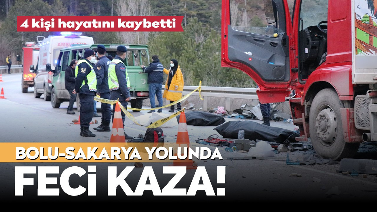 Bolu - Sakarya yolunda feci kaza: 4 kişi hayatını kaybetti